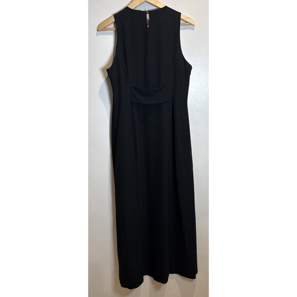 Banana Republic Black Silk Maxi Dress Women's Size 10 - Picture 7 of 16
